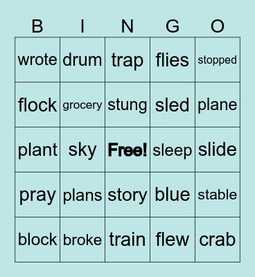 I Spy, Read, Bingo! Bingo Card
