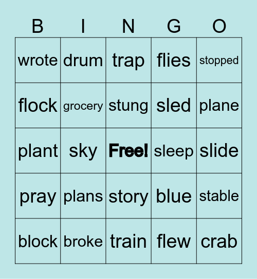 I Spy, Read, Bingo! Bingo Card