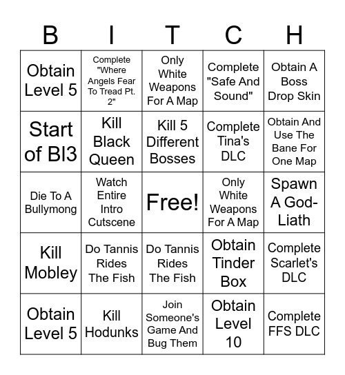 Borderlands 2 Bingo! Bingo Card