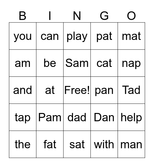 Unit 1 Lesson 1 Bingo Card