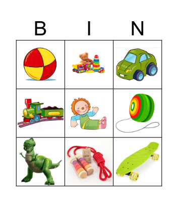 Toys Bingo Card