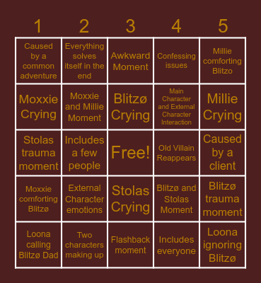 Dramatic Helluva Boss  Episode Bingo Card