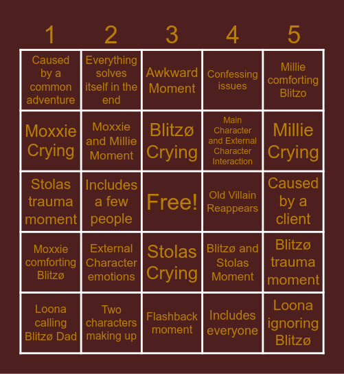 Dramatic Helluva Boss  Episode Bingo Card