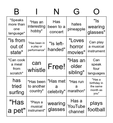 Bingo Card