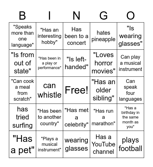 Bingo Card