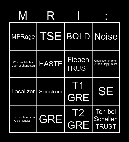 MR-Sequenzen Bingo Card