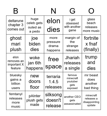 2025 bingo Card