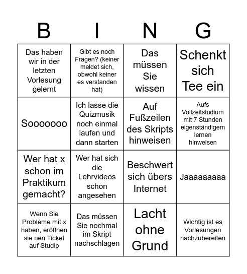 Gringo Bingo Card