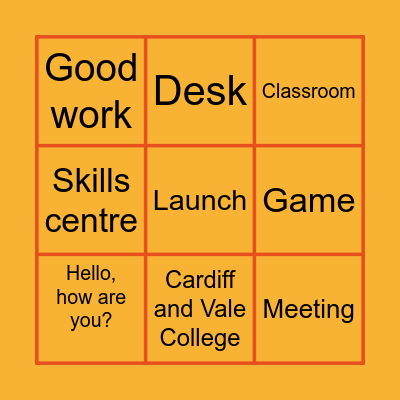 Bingo Cymraeg Bingo Card