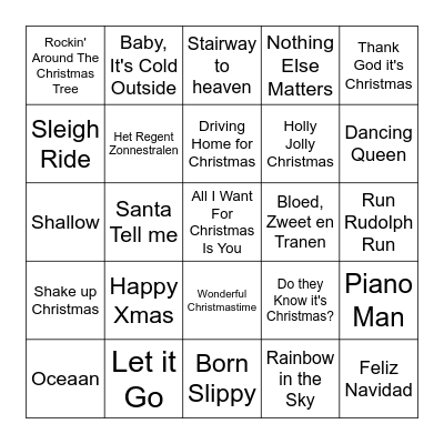 Holidays & Co Bingo Card