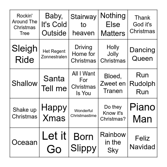 Holidays & Co Bingo Card