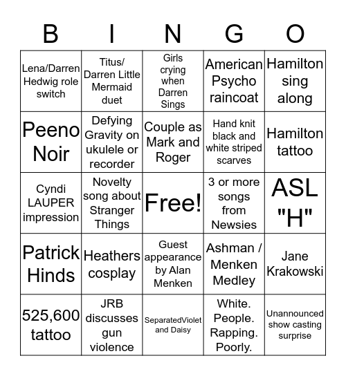 Elsie fest 2016  Bingo Card