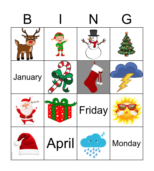Christmas Bingo Card