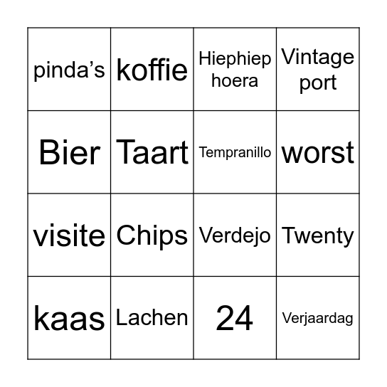 VijfenVijfJaarDagsBingo Card