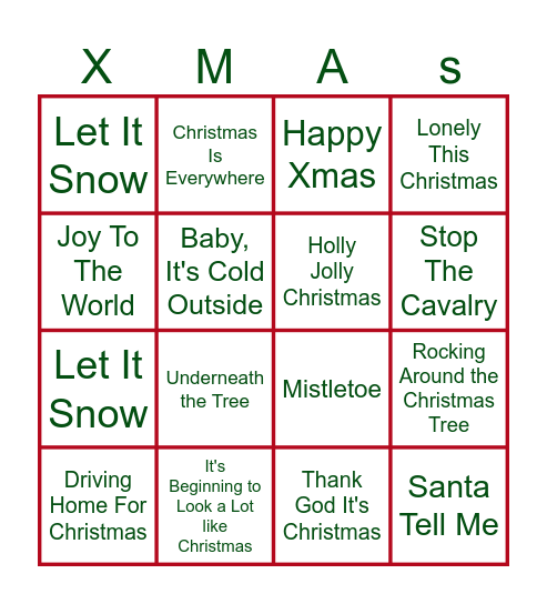 Kerst Swingo Egelantier Bingo Card