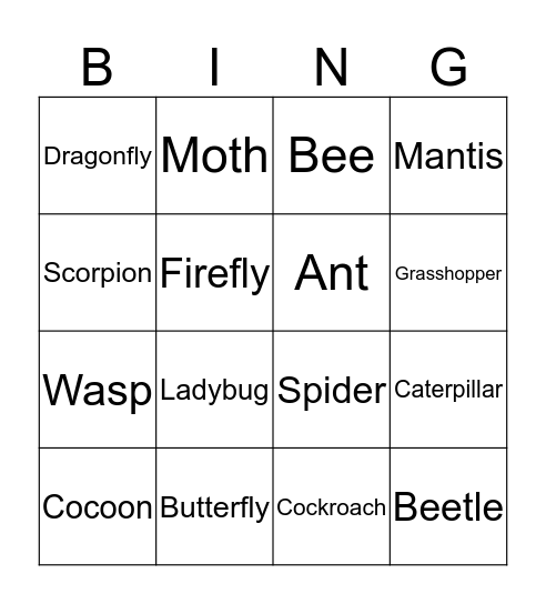 BB 7 Unit 2 Bingo Card