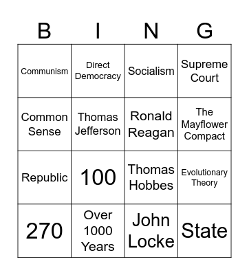 Final Exam Test Review Bingo Card