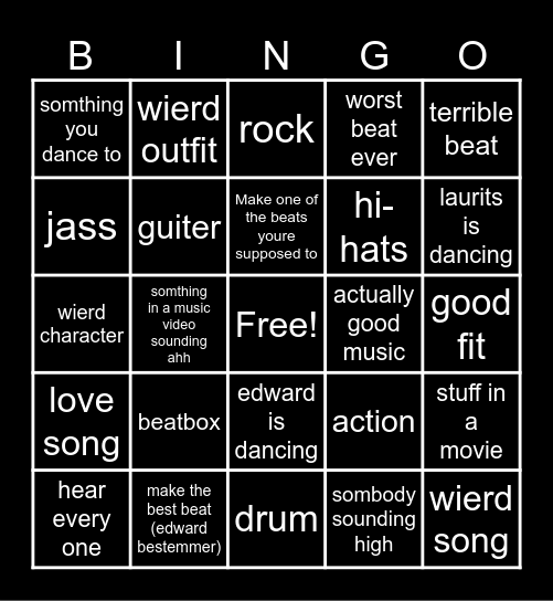 incredibox Bingo Card