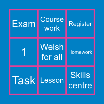 Bingo Cymraeg Bingo Card