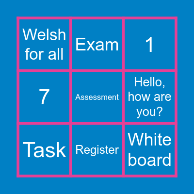 Bingo Cymraeg Bingo Card