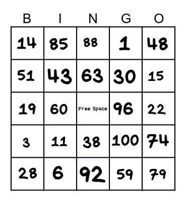 7.13 Your Choice Bingo Card