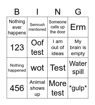 Web meeting x d Bingo Card