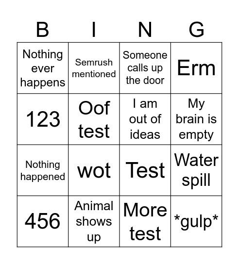 Web meeting x d Bingo Card