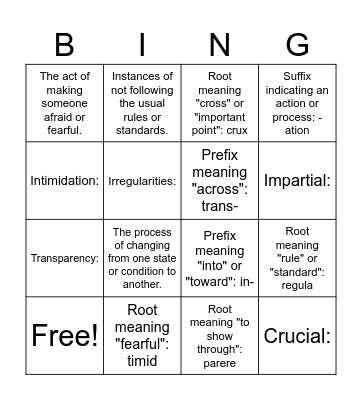 Free & Fair Elections Bingo Card