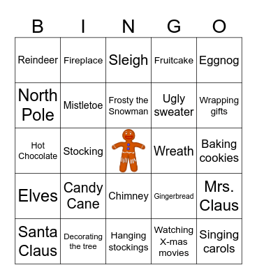 Christmas Bingo Card