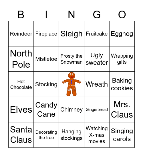 Christmas Bingo Card