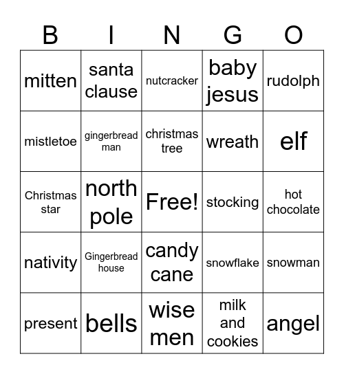 Holiday Bingo! Bingo Card