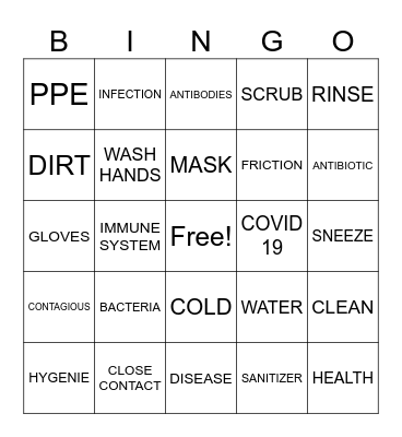 GERMS BINGO Card