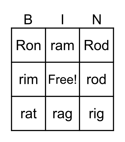 Rock 1-15 /r/ Bingo Card