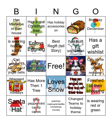 Christmas BINGO Card