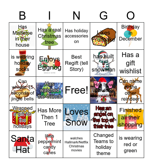 Christmas BINGO Card