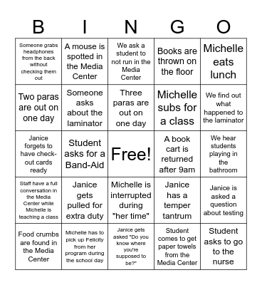 Bingo Fun Bingo Card