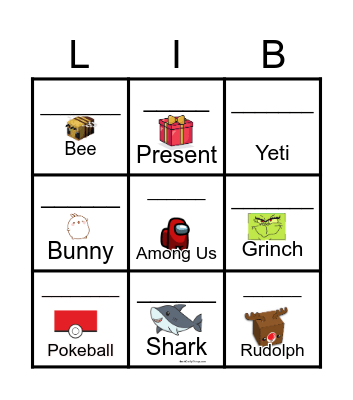 Library Hunt Bingo Card