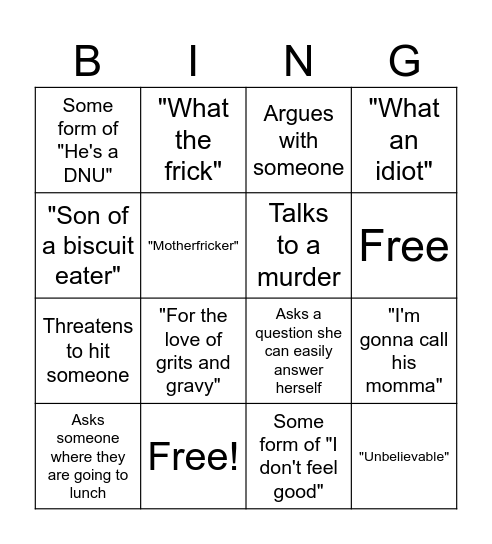 WWCS Bingo Card