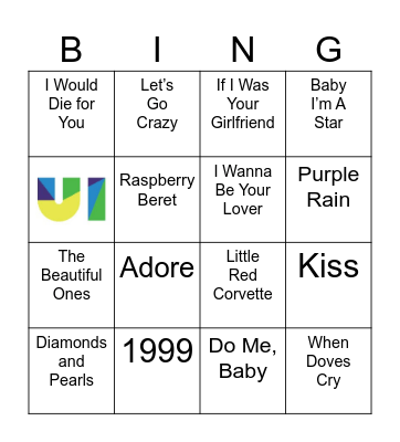 Best Of Prince Bingo Card