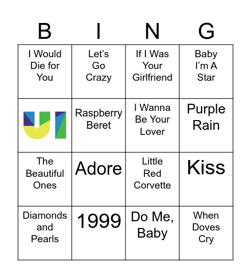 Best Of Prince Bingo Card