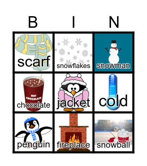 Winter Bingo cz. 1 Bingo Card