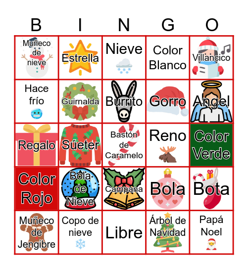 Bingo Navideño raf Bingo Card