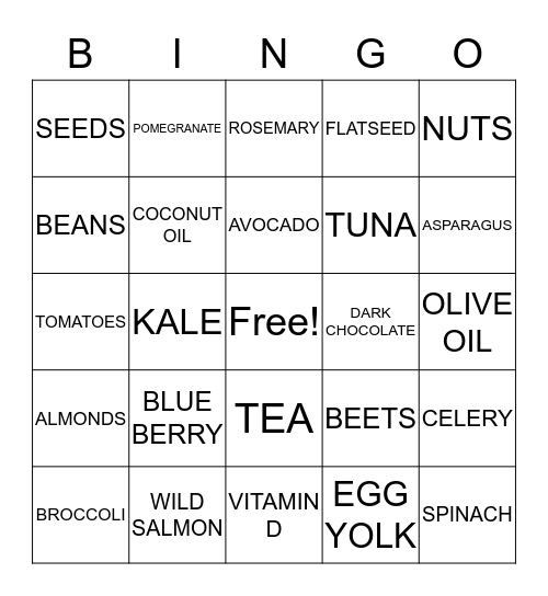 BRAIN HEALTH Bingo Card