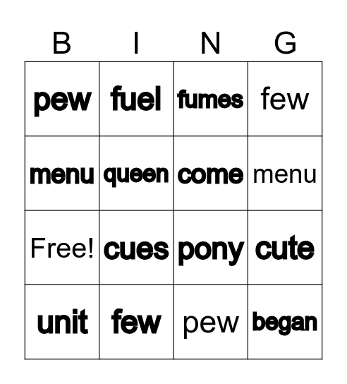 Unit 3 Week 5 Bingo Card