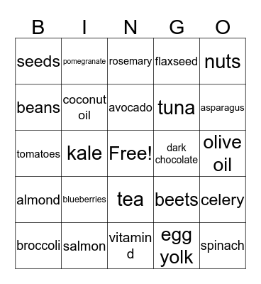 BRAIN HEALTH Bingo Card