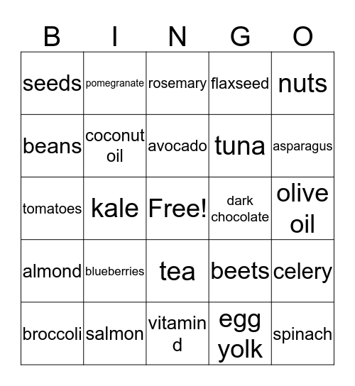 BRAIN HEALTH Bingo Card