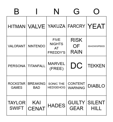FORTNITE 2025 COLLAB PREDICTIONS Bingo Card