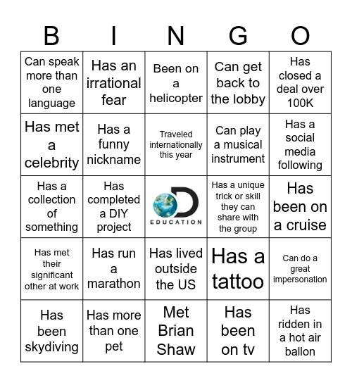 Bingo! Bingo Card