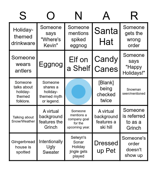 SNOWMAN BINGO Card