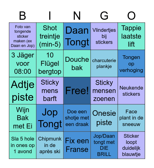 Daan&Jop Side Quests Bingo Card
